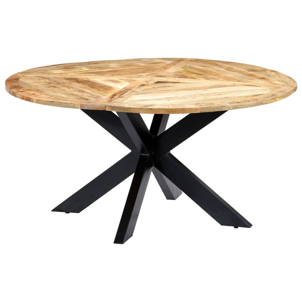 vidaXL Dining Table Round 150x76 cm Solid Mango Wood