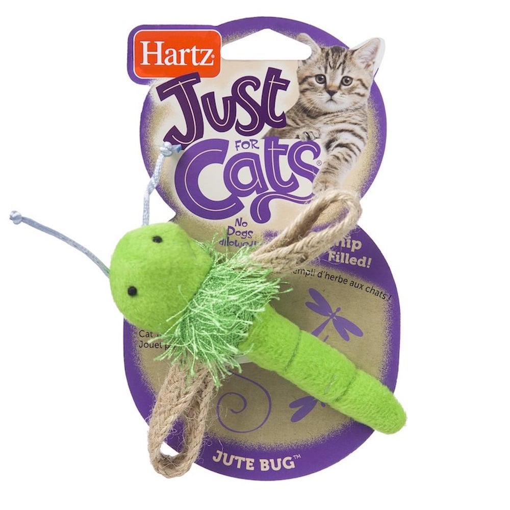 Hartz Just For Cats Jute Bug Toy, Blue Hartz Just For Cats Jute Bug Toy, Blue