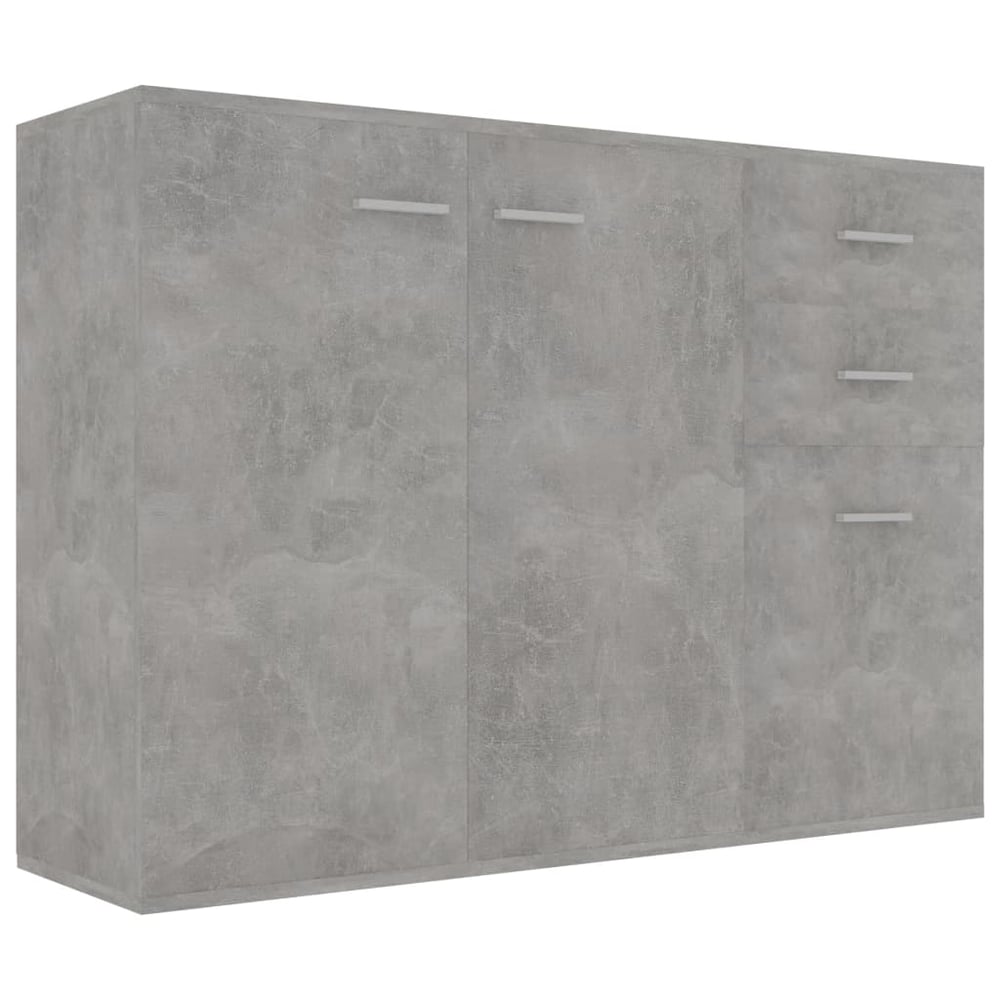 Vidaxl Sideboard Concrete Grey 105x30x75 Cm Engineered Wood