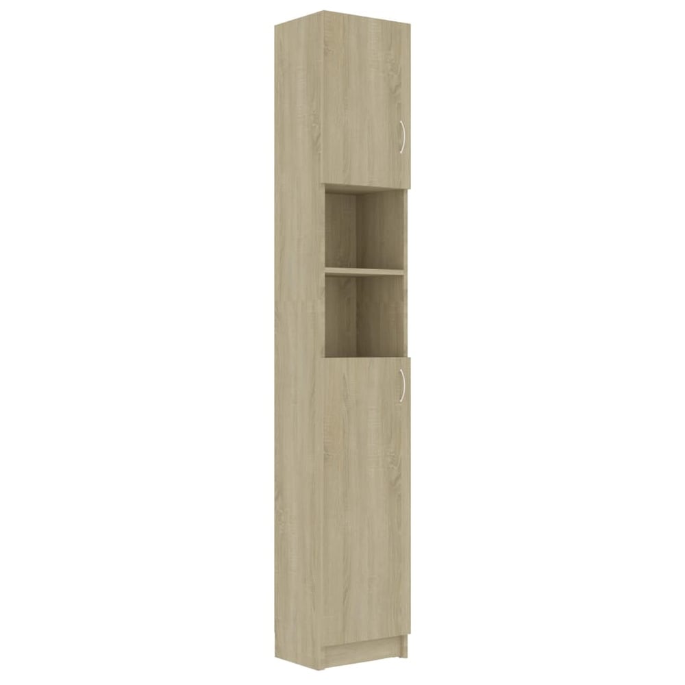 vidaXL Bathroom Cabinet Sonoma Oak 32x25.5x190 cm Engineered Wood