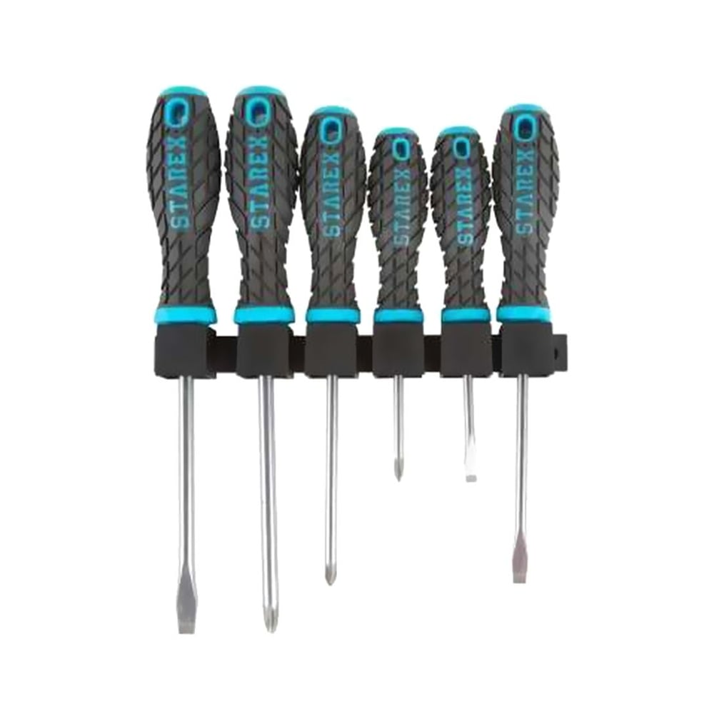 Screwdriver Set 6pcs Soft Rubber Grip Handle Starex Brand