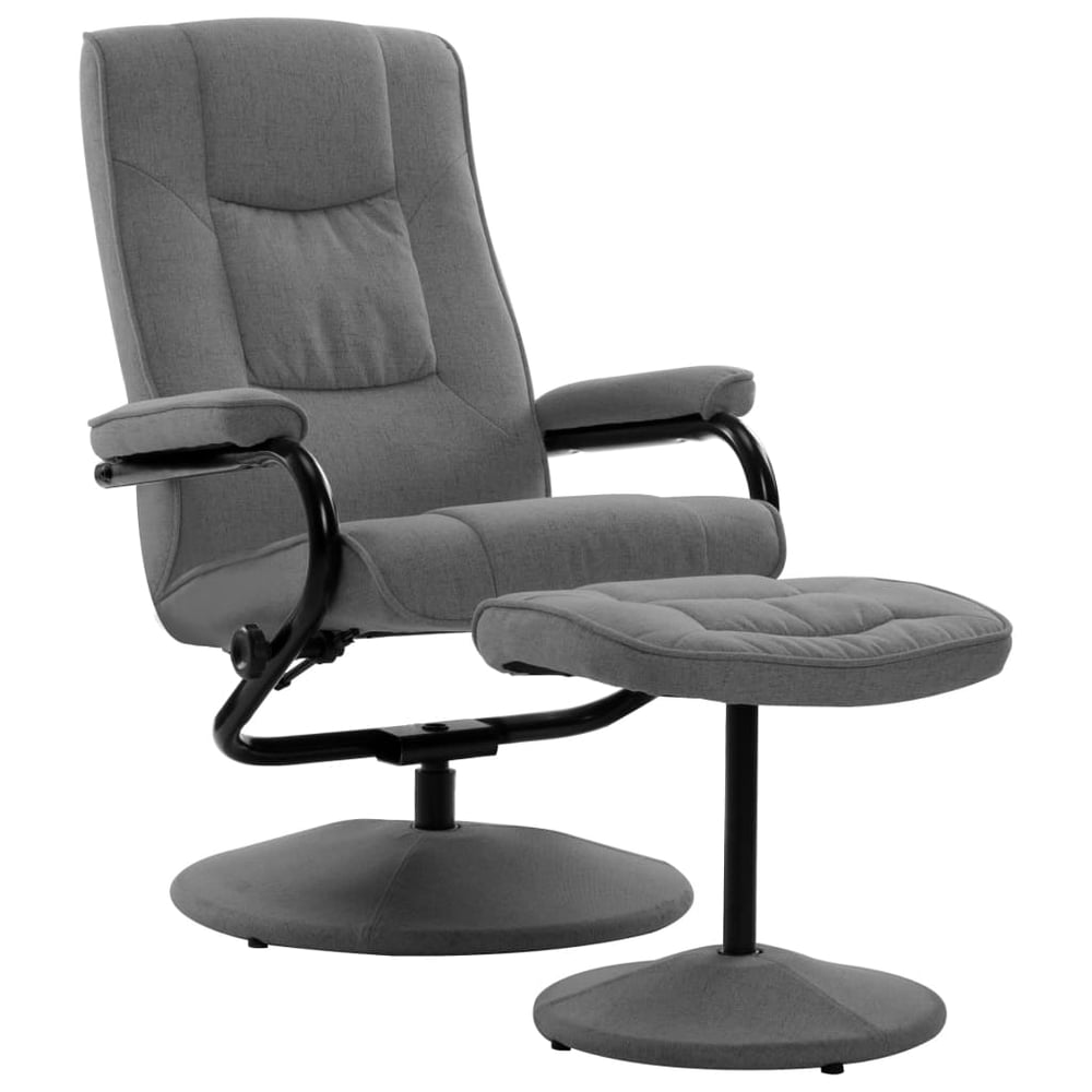 Vidaxl Recliner Chair With Footrest Light Grey Fabric Vidaxl Recliner Chair With Footrest Light Grey Fabric