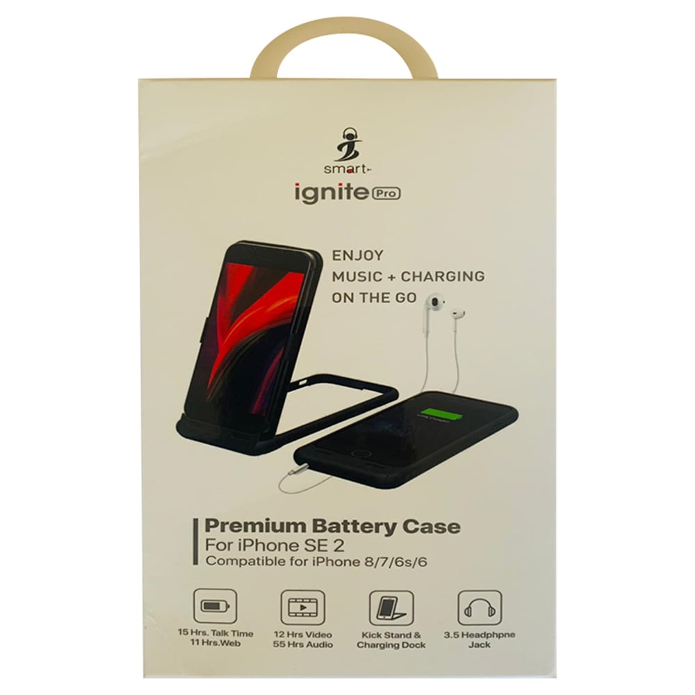 Smart BSE28 ignite Pro Premium Battery Case Music + Charging For iPhoneSE 2