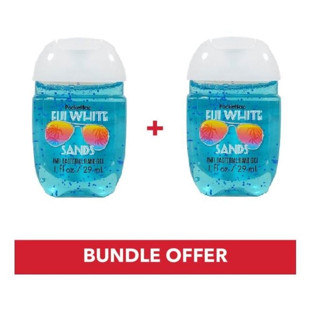 Bath & Body Works Pocketbac Fiji White Sands Anti-Bacterial Hand Gel 29ml Pack Of 2pcs