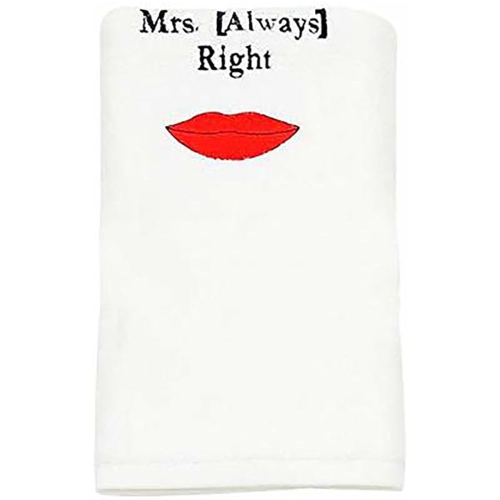 Personalized For You Cotton White Mrs. Always Right Embroidery Bath Towel 70*140 cm