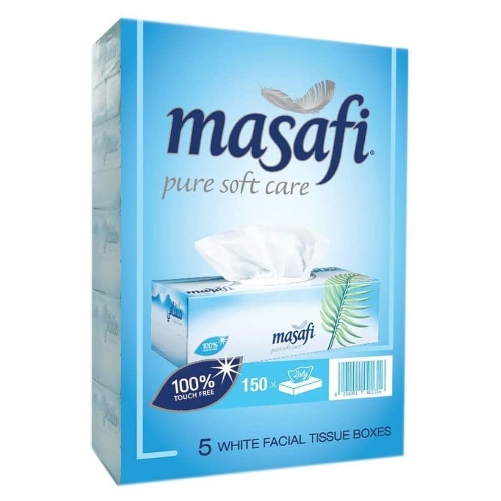 Masafi Tissue White 150 X 2 Ply Pack Of 5