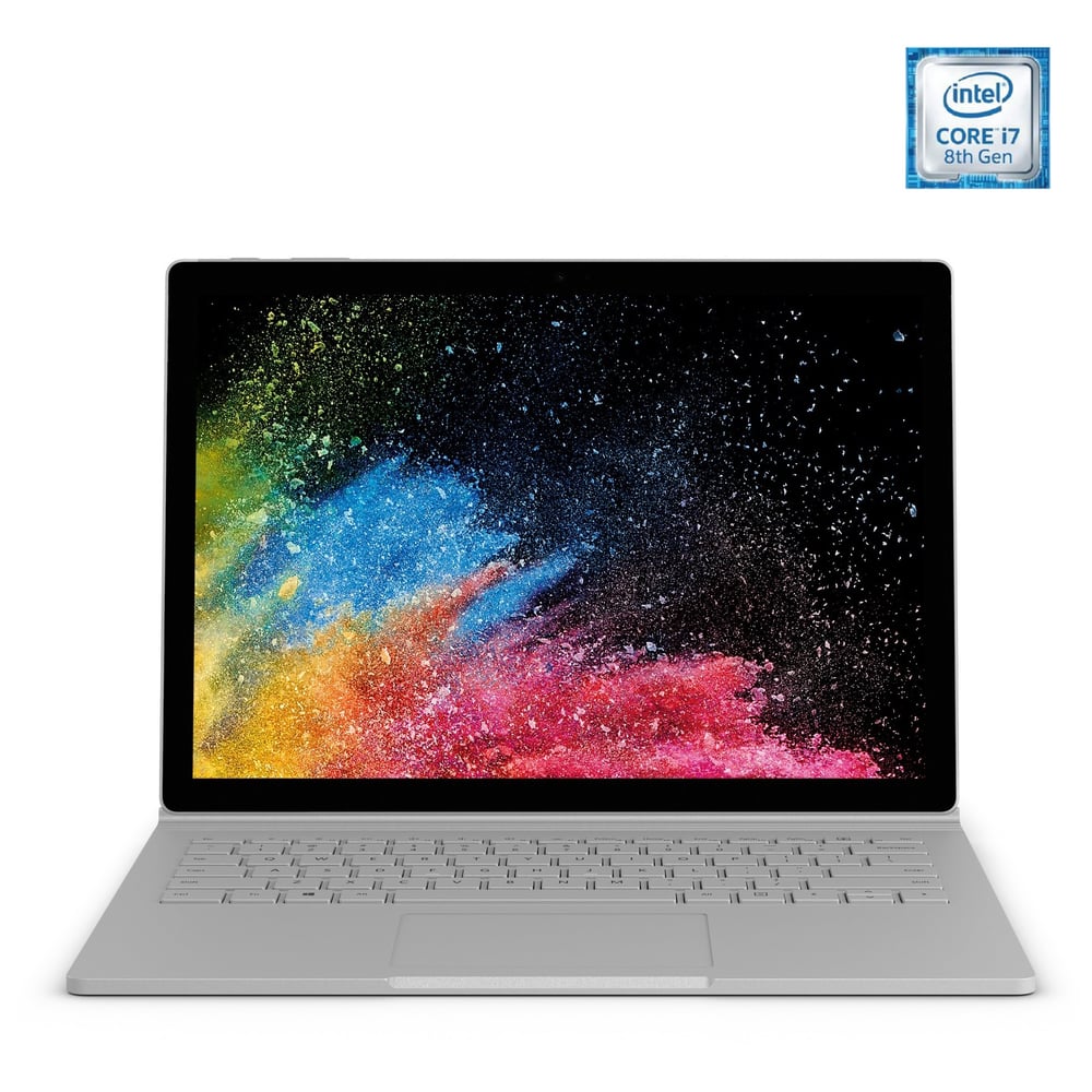 Microsoft Surface Book 2 - Core i7 1.9GHz 16GB 256GB 6GB Win10Pro 15inch FHD Silver English/Arabic Keyboard