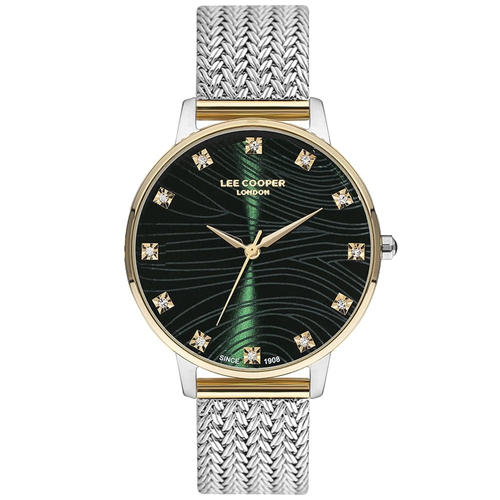 LEE COOPER Women's Analog Green Dial Watch - LC07401.270