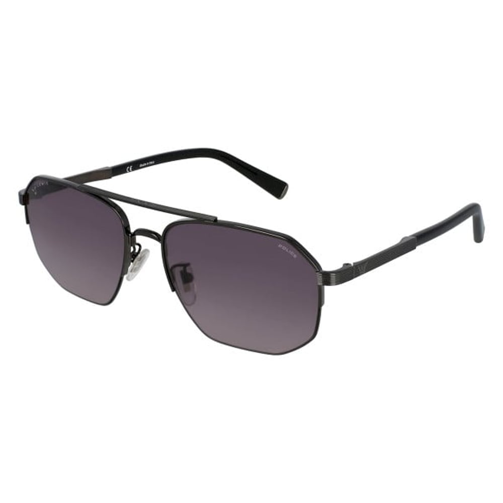 Police Glossy Black Metal Unisex Sunglasses SPL-25-570568
