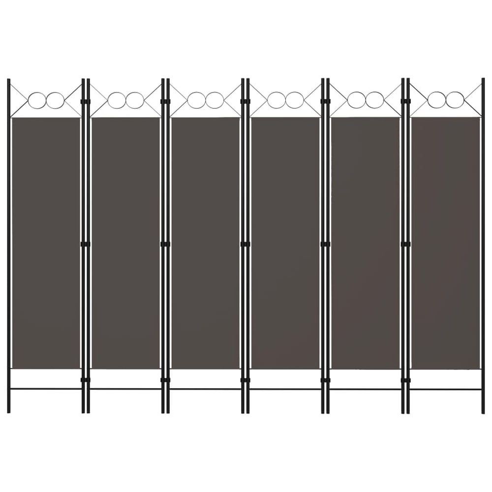 Vidaxl 6-panel Room Divider Anthracite 240x180 Cm