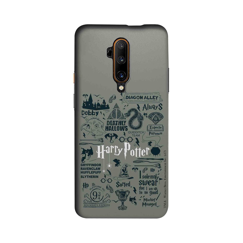 Harry Potter Infographic Grey - Sleek Case for OnePlus 7T Pro