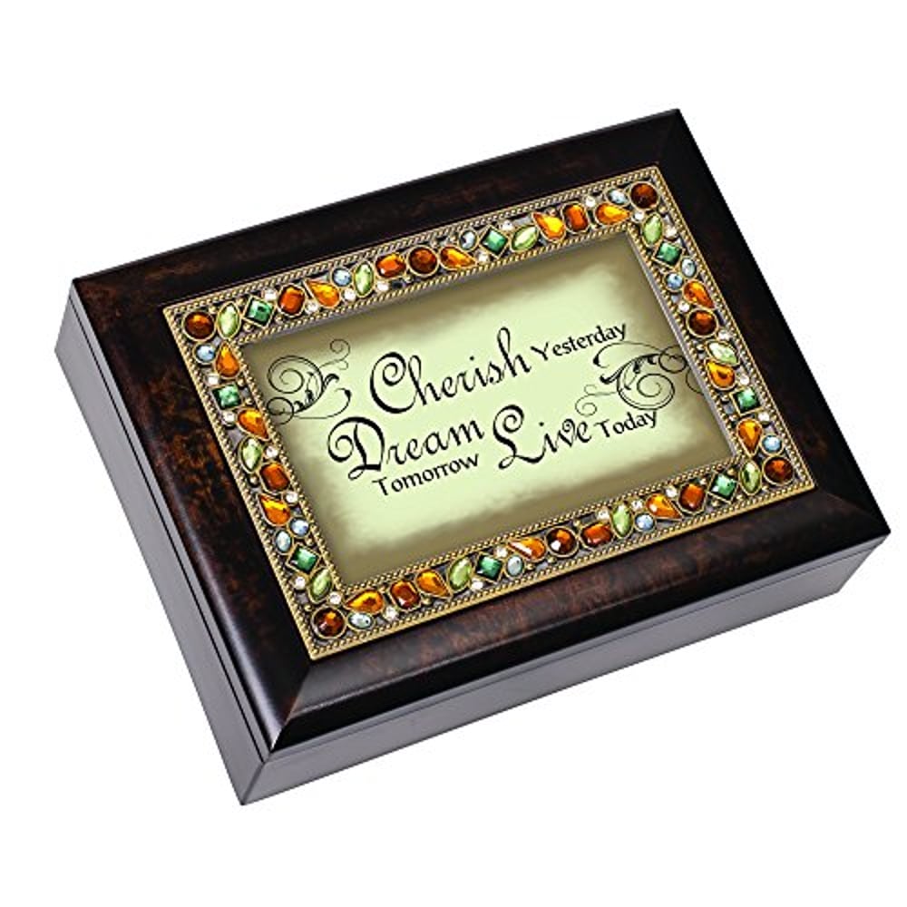 Cottage Garden Cherish Dream Live Italian Style Burlwood Finish Decorative Jewel Lid Musical Jewelry Box Plays What A Wonderful World Cottage Garden Cherish Dream Live Italian Style Burlwood Finish Decorative Jewel Lid Musical Jewelry Box Plays What A Wonderful World