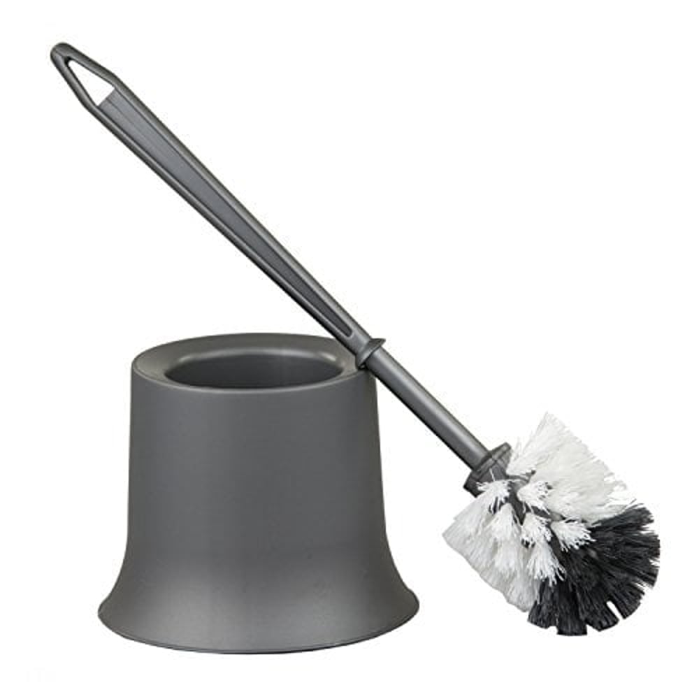 Home Basics Toilet Brush Holder, Grey