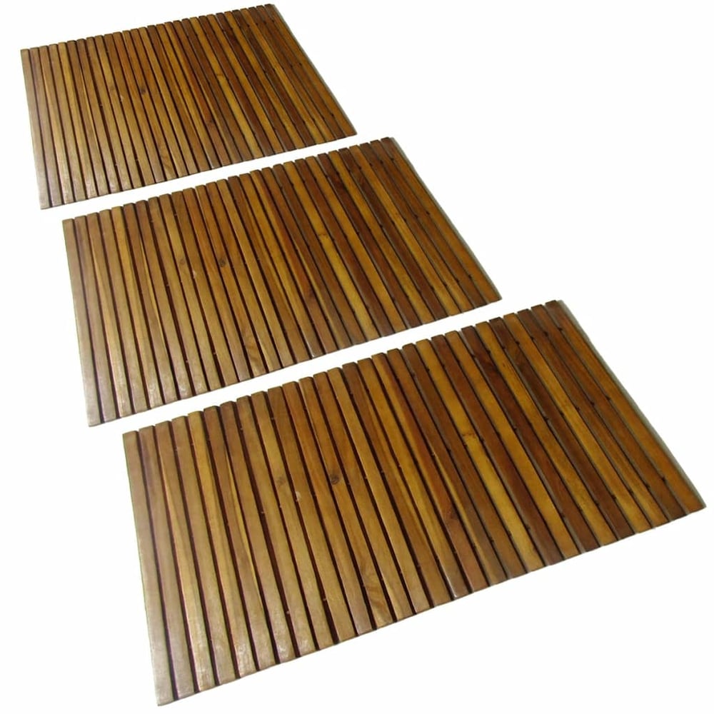 vidaXL 3 pcs Acacia Bath Mat 80 x 50 cm vidaXL 3 pcs Acacia Bath Mat 80 x 50 cm