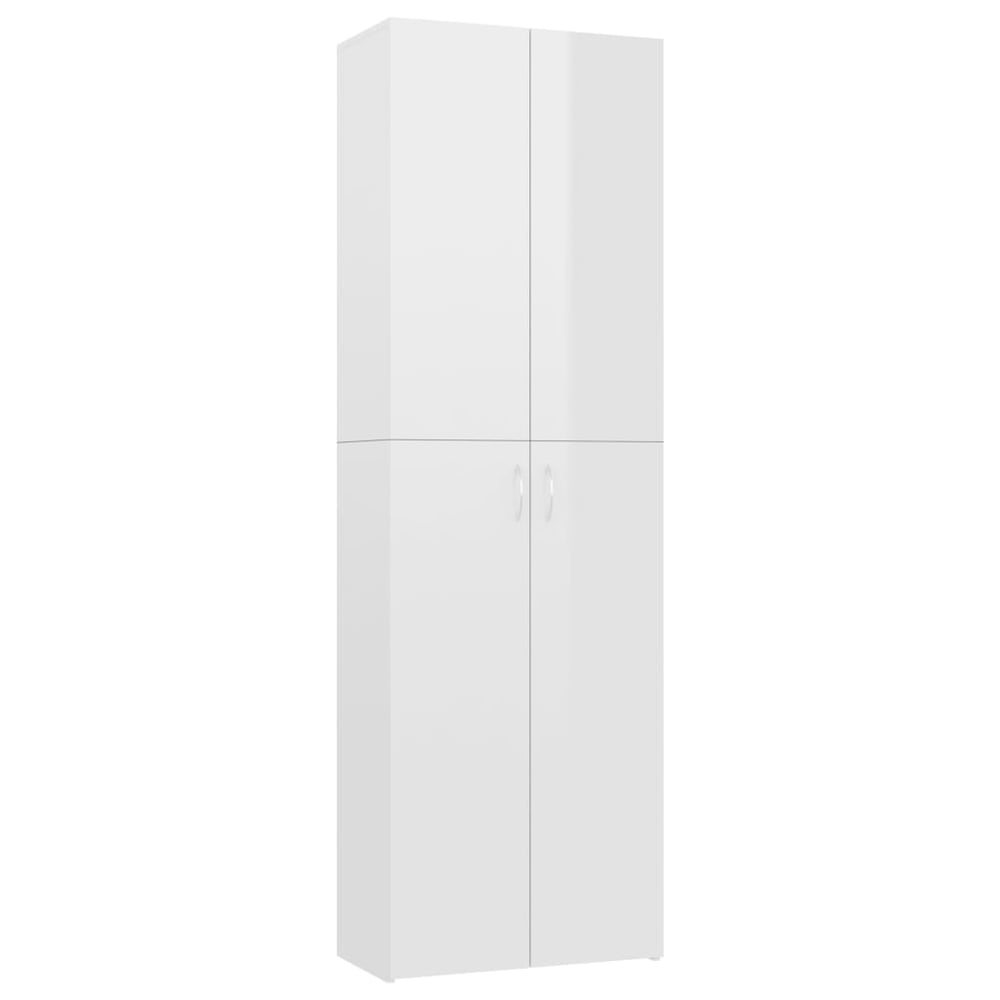 vidaXL Office Cabinet High Gloss White 60x32x190 cm Engineered Wood