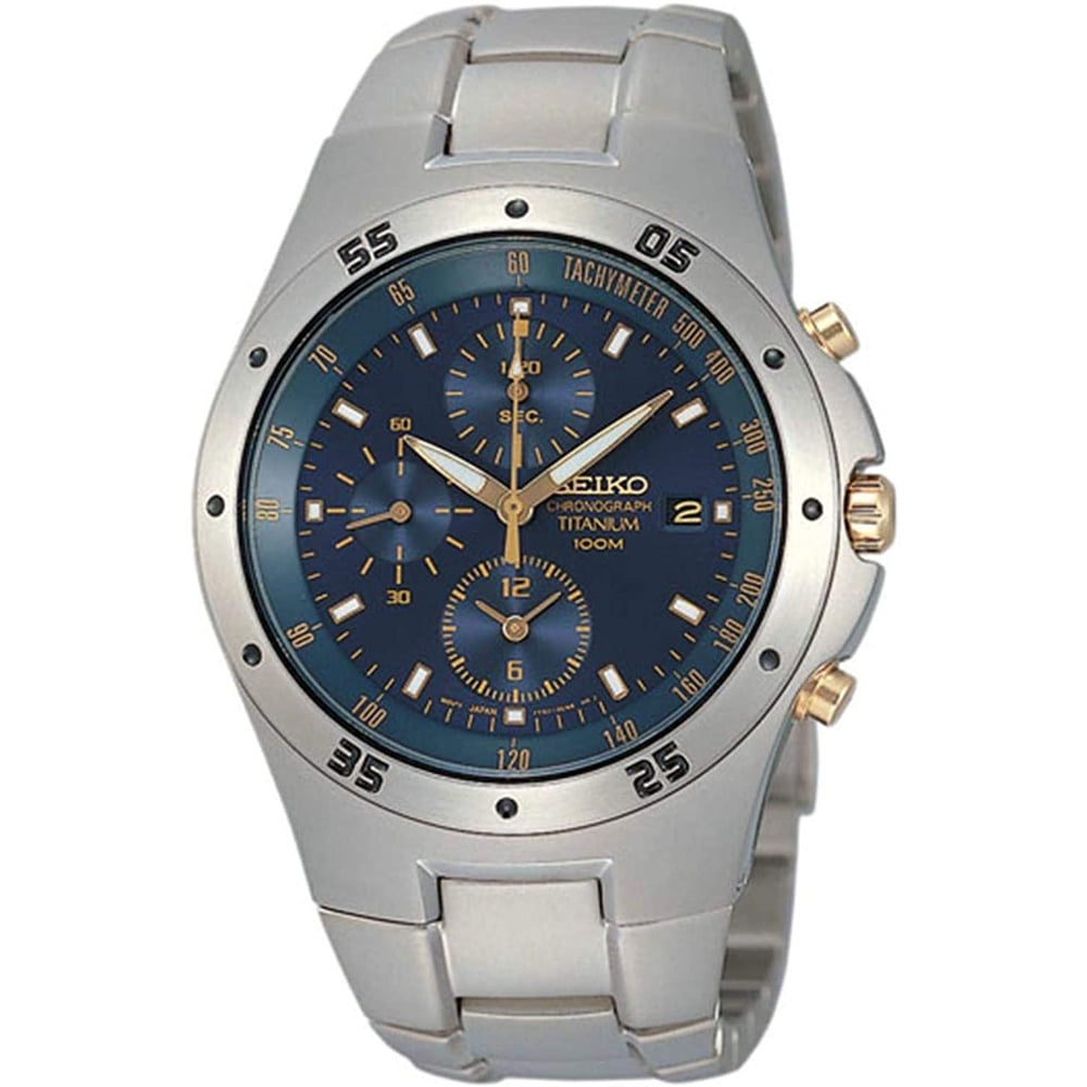 Seiko Men's Titanium Chronograph 100m Watch SND449P1
