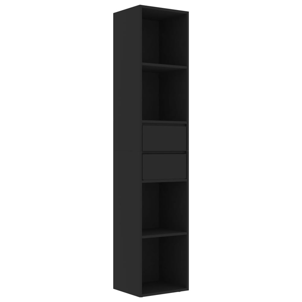 Vidaxl Book Cabinet Black 36x30x171 Cm Engineered Wood