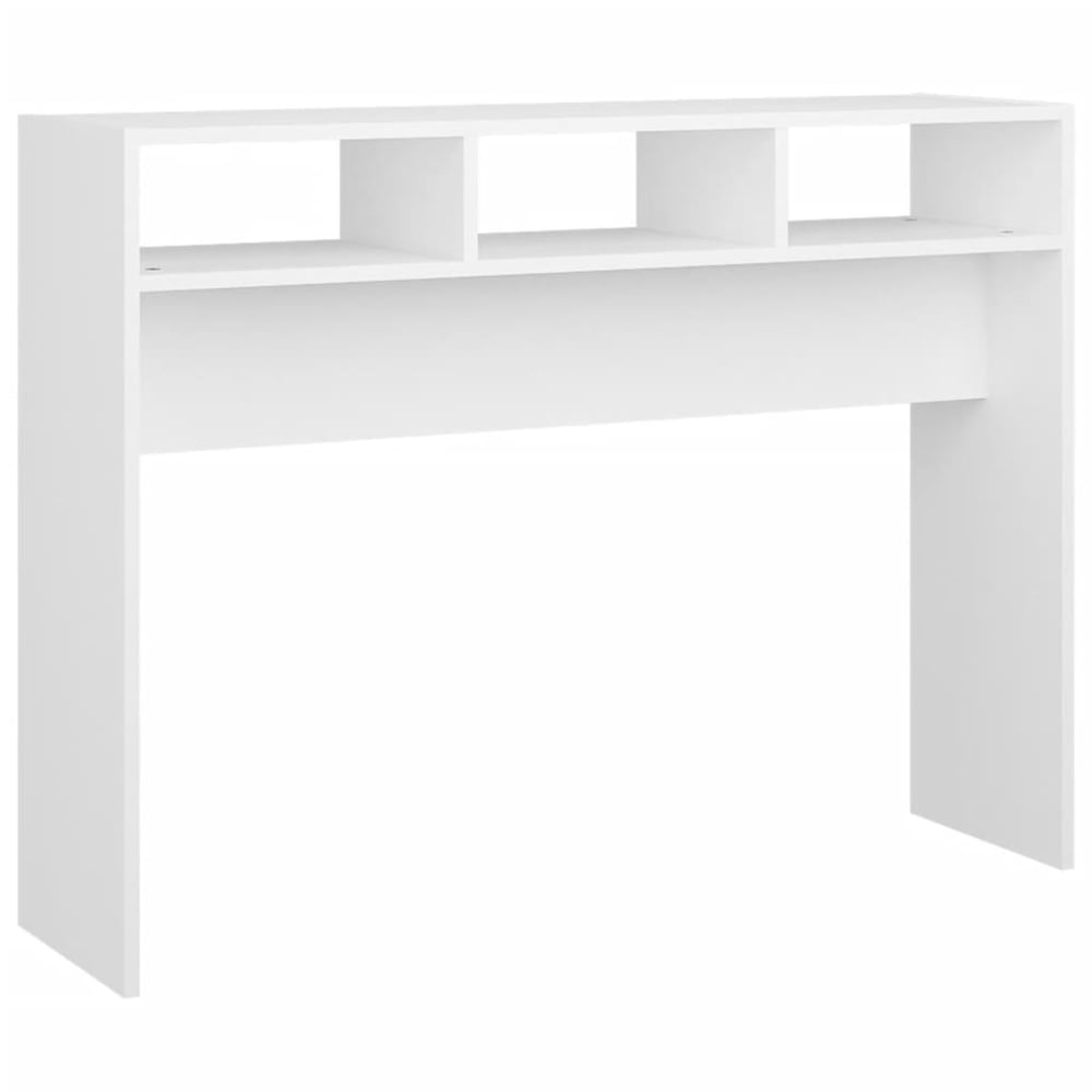 فيداكسل طاولة كونسول أبيض 105x30x80 سم خشب بتصميم هندسي فيداكسل طاولة كونسول أبيض 105x30x80 سم خشب بتصميم هندسي