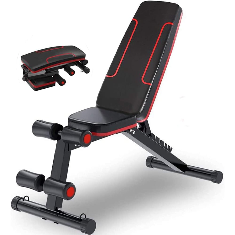 Ultimax - Adjustable Foldable Weight Bench Utility Exercise Workout Bench Flat/incline/decline Bench Press Full Body Workout Strength Training For Home Gym