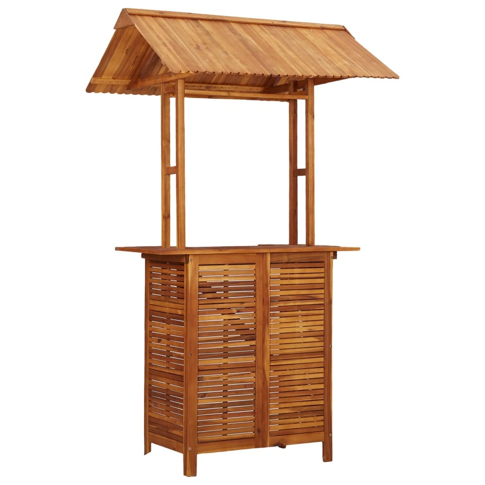 Vidaxl Outdoor Bar Table With Rooftop 122x106x217 Cm Solid Acacia Wood Vidaxl Outdoor Bar Table With Rooftop 122x106x217 Cm Solid Acacia Wood