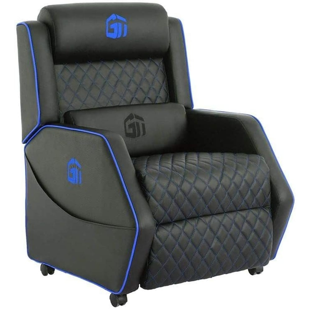 GamerTek Recliner Couch Gaming Sofa XL- Blue/Black