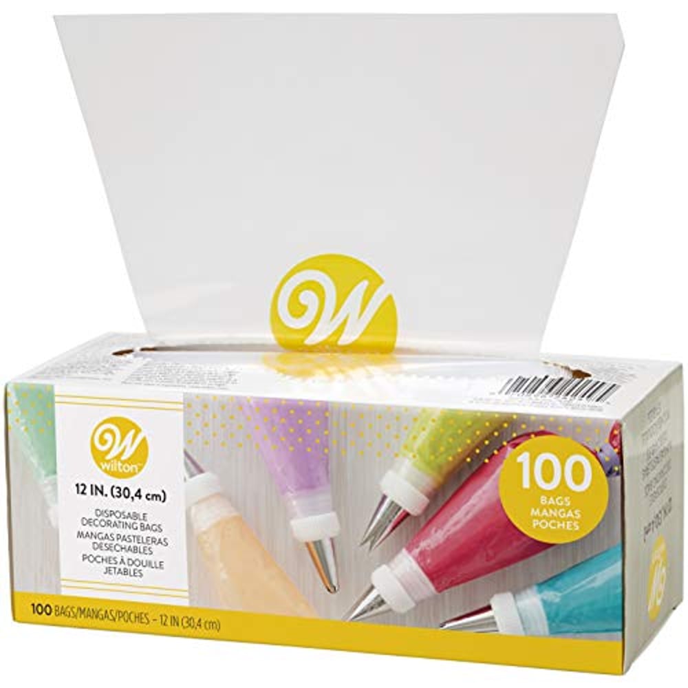 Wilton 12-Inch Disposable Cake Decorating And Pastry Bags, 100-Count