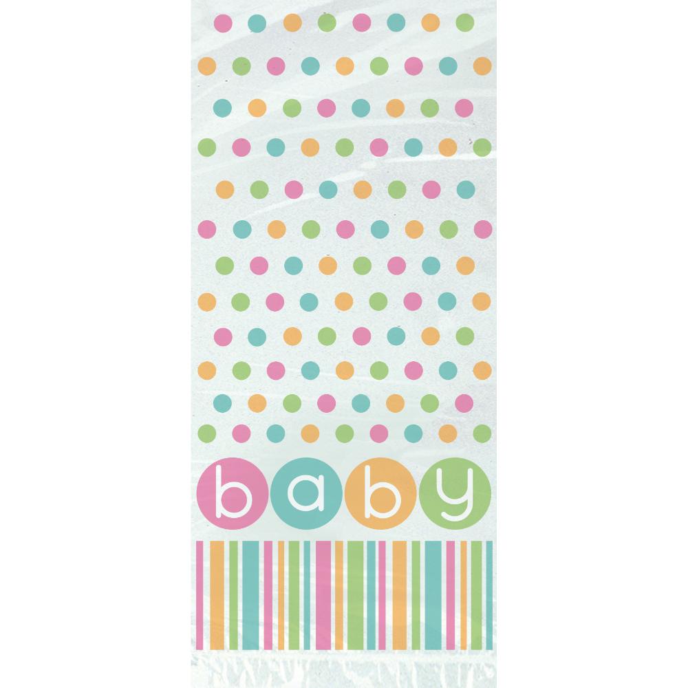 Unique- Pastel Baby Shower 20 Cello Bags Unique- Pastel Baby Shower 20 Cello Bags