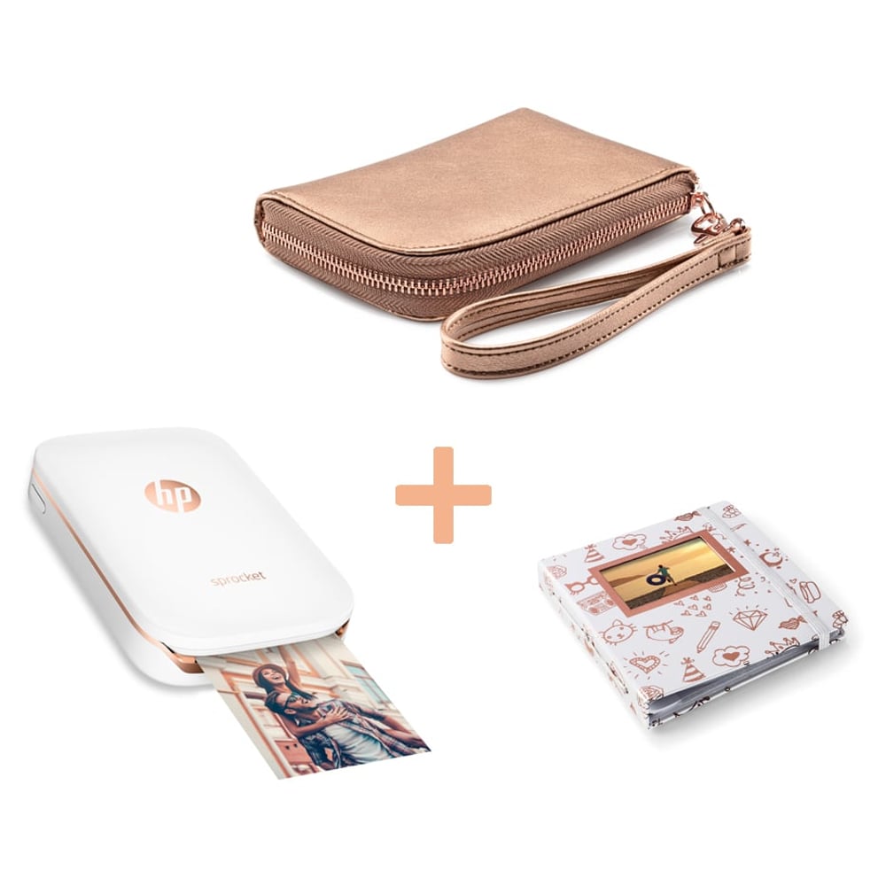 HP Sprocket Z3Z91 Portable Photo Printer + Case + Photo Album (*T&C apply)