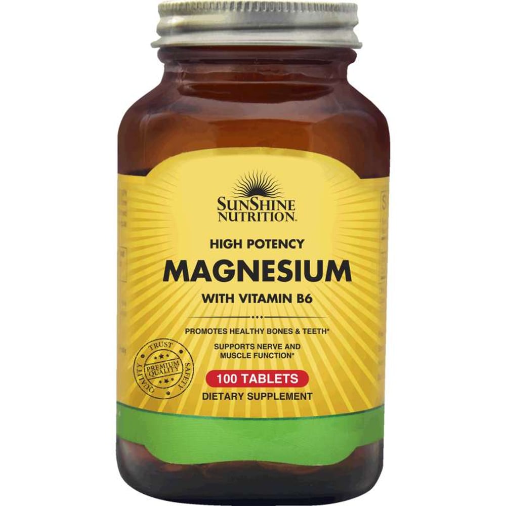 Sunshine Nutr High Potency Magnesium W/ Vit B6 Tablets