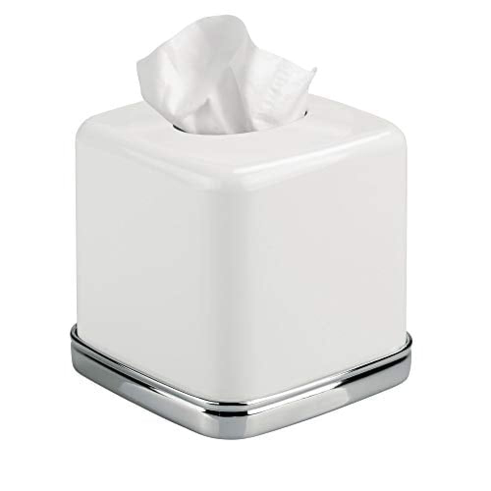 Idesign York Facial Tissue Box Cover, Vintage Holder For Bathroom Vanity Countertops, 5.75 Idesign York Facial Tissue Box Cover, Vintage Holder For Bathroom Vanity Countertops, 5.75