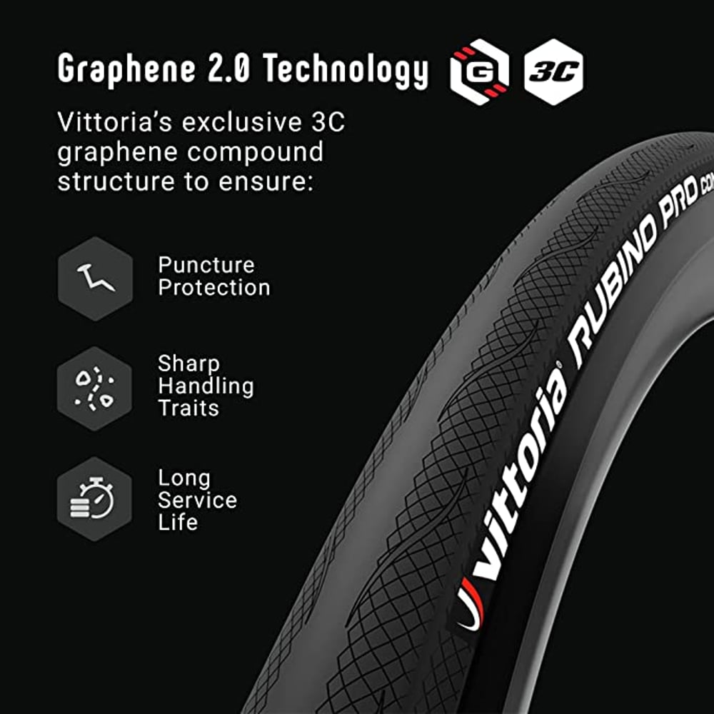 Vittoria Rubino Pro Iv Control Bicycle Tyre, Black, 700 X 25c Vittoria Rubino Pro Iv Control Bicycle Tyre, Black, 700 X 25c