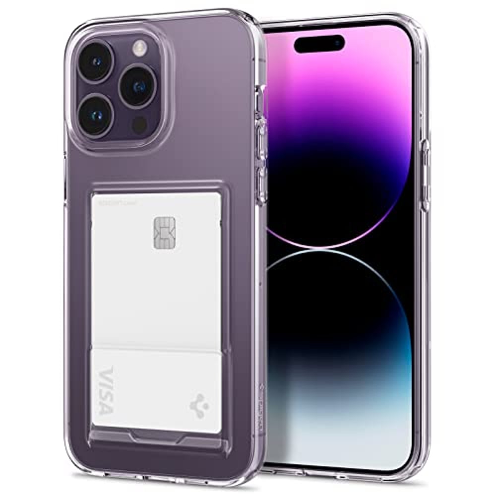 Spigen Crystal Slot designed for iPhone 14 Pro Max case cover (2022) - Crystal Clear