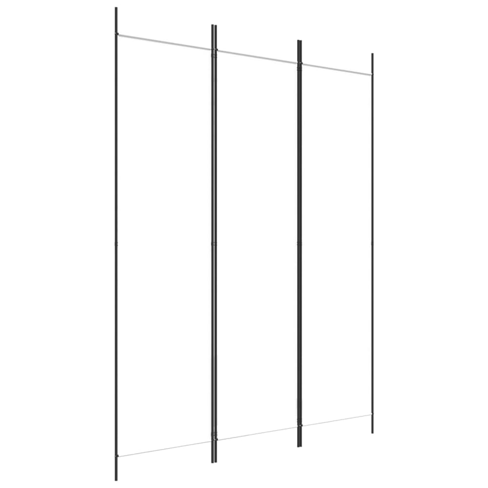 vidaXL 3-Panel Room Divider White 150x200 cm Fabric