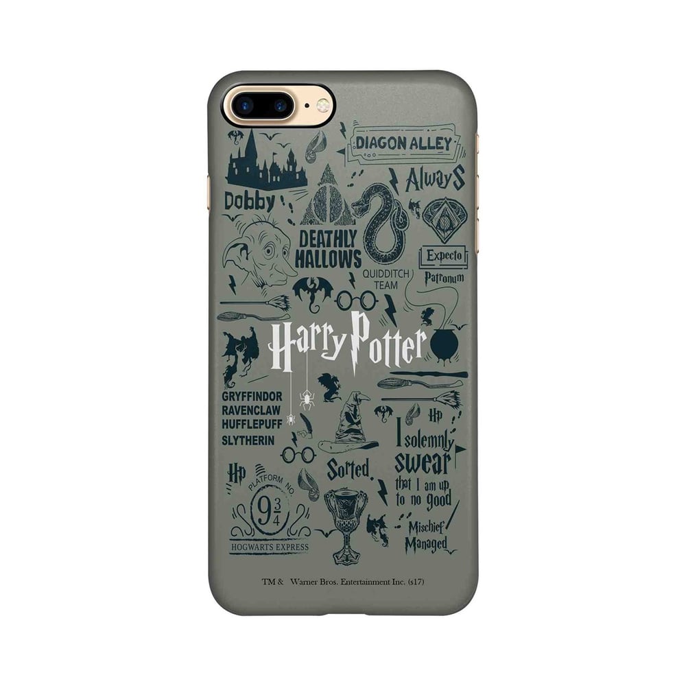 Harry Potter Infographic Grey - Sleek Case for iPhone 7 Plus