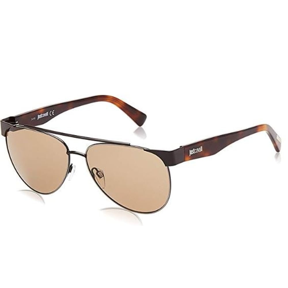 Just Cavalli Aviator Shiny Brown Plastic Women Sunglasses JC758S08E59
