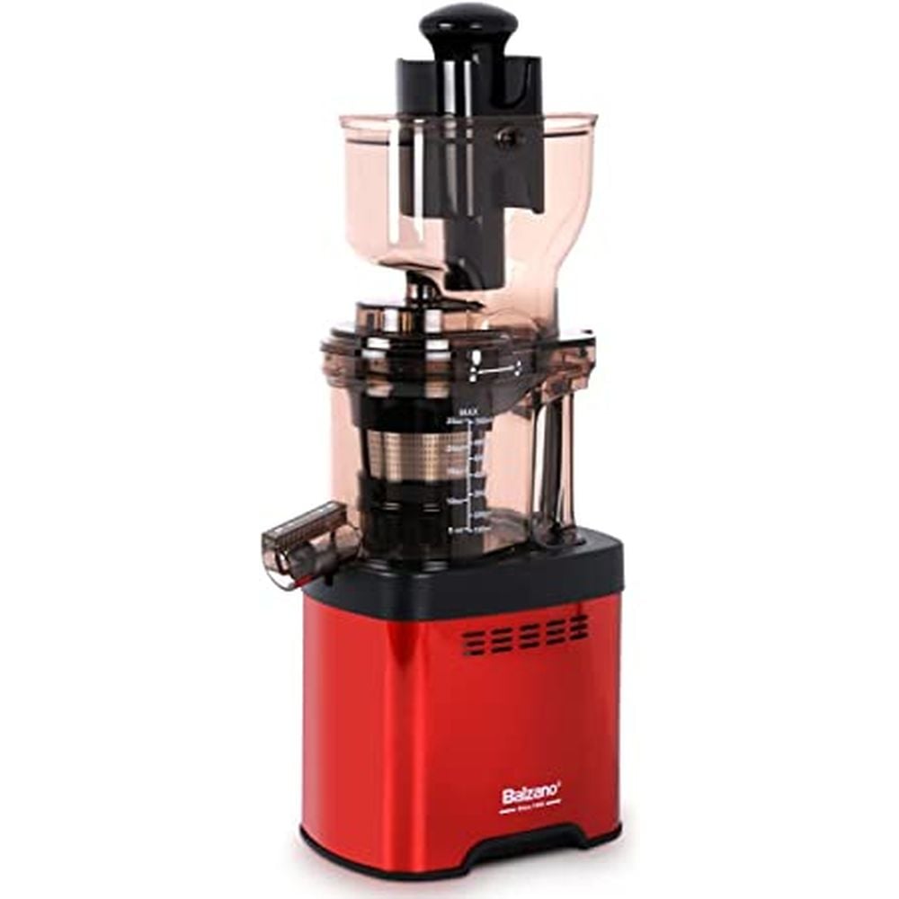 Balzano Whole Mouth Slow Juicer With Smoothie Attachment ,cold Press Juicer - Red Balzano Whole Mouth Slow Juicer With Smoothie Attachment ,cold Press Juicer - Red
