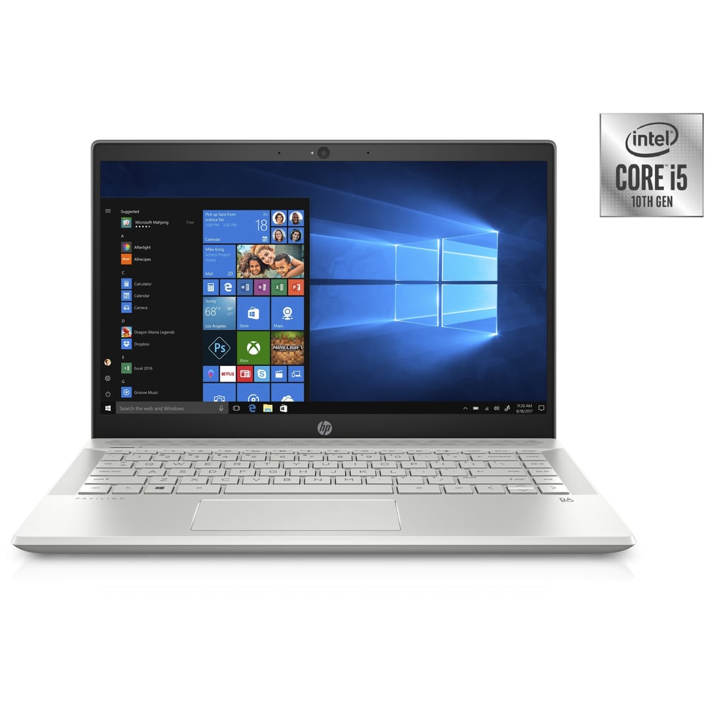 HP Pavilion 14-CE3003NE Laptop - Core i5 1GHz 16GB 1TB+256GB 2GB Win10 14inch FHD Mineral Silver