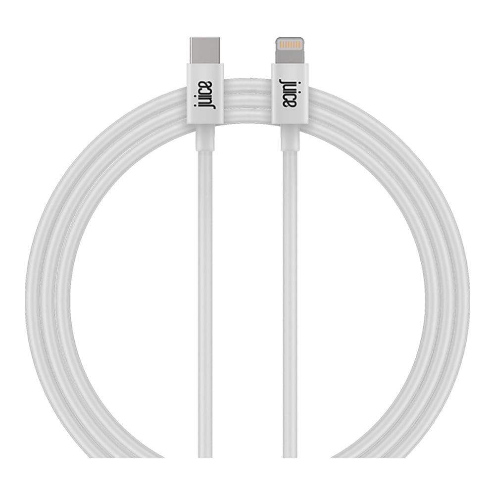 Juice Round Lightning To Type C Cable 2m White Juice Round Lightning To Type C Cable 2m White