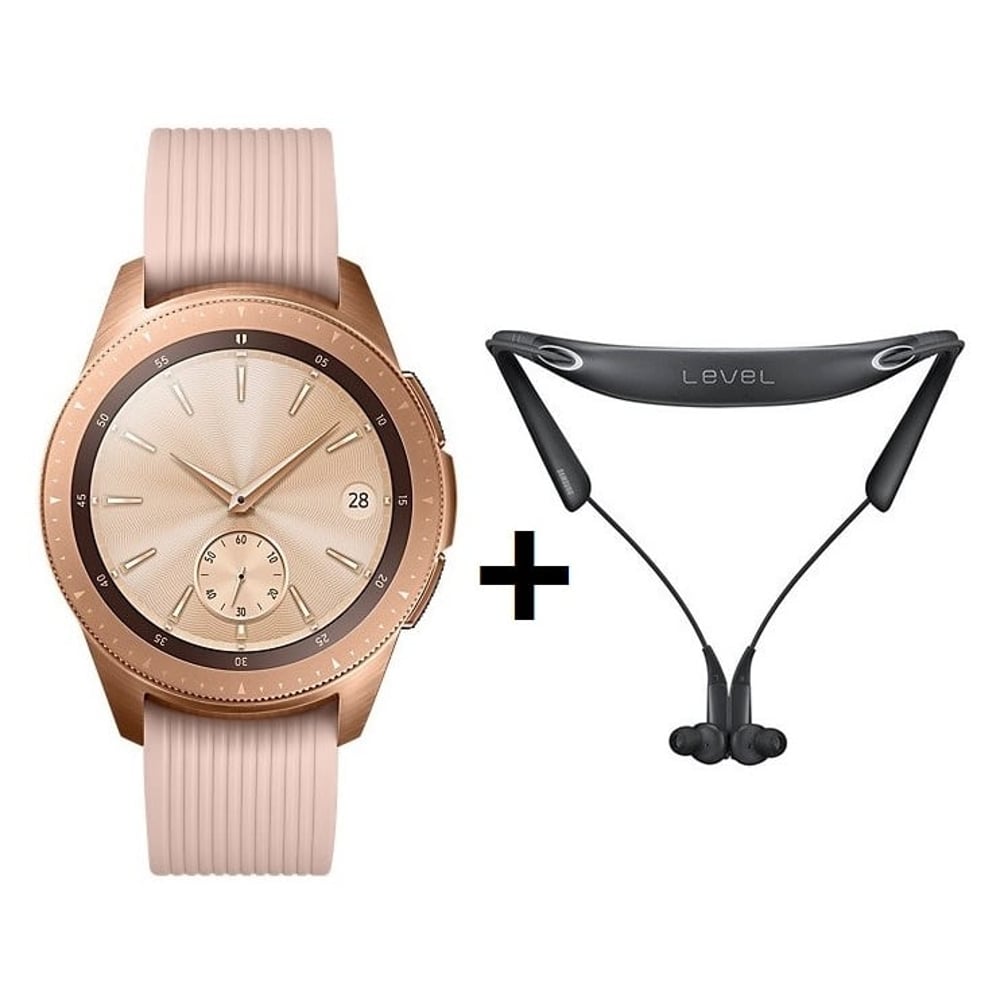 Samsung Galaxy Watch 42mm Rose Gold + Samsung Level U Pro Wireless Headphone Samsung Galaxy Watch 42mm Rose Gold + Samsung Level U Pro Wireless Headphone