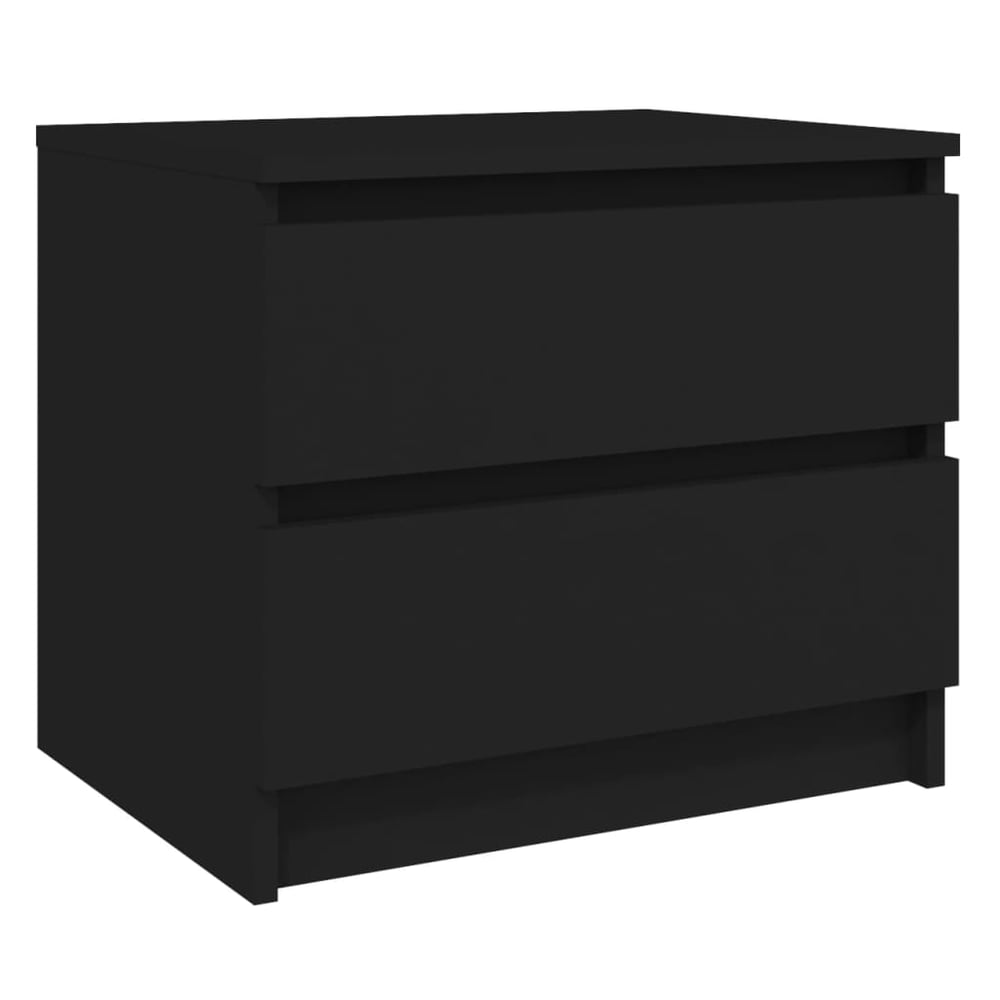 vidaXL Bed Cabinet Black 50x39x43.5 cm Engineered Wood vidaXL Bed Cabinet Black 50x39x43.5 cm Engineered Wood