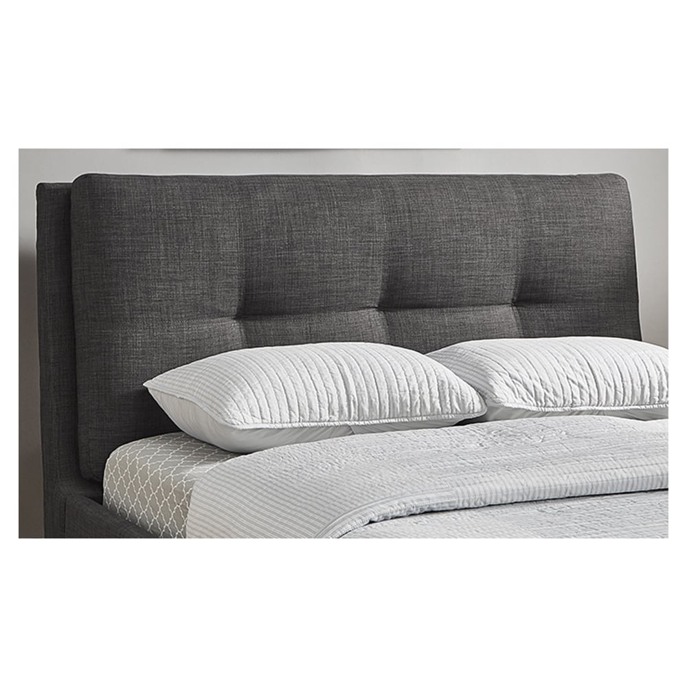 Plush Tufted Padded Headboard King with Mattress Charcoal Grey Plush Tufted Padded Headboard King with Mattress Charcoal Grey