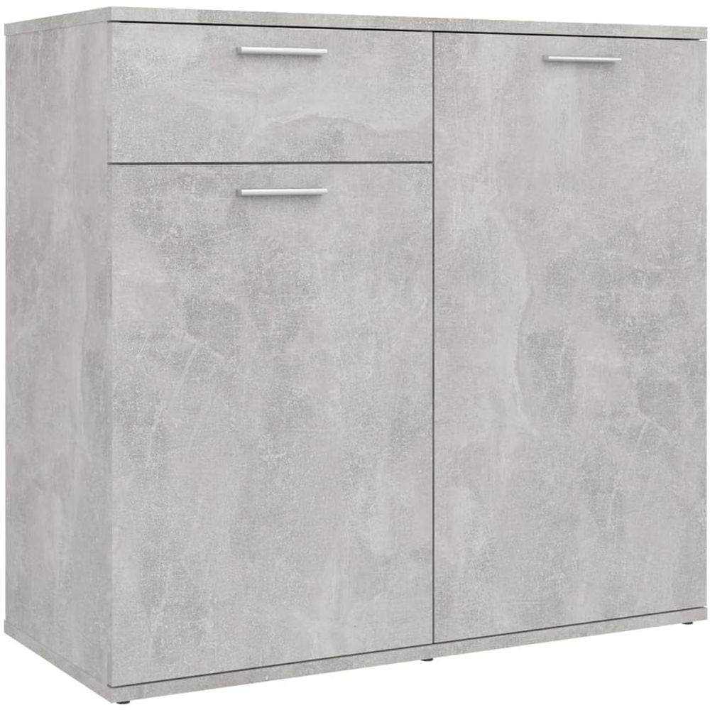 Vidaxl Sideboard Concrete Grey 80x36x75 Cm Chipboard