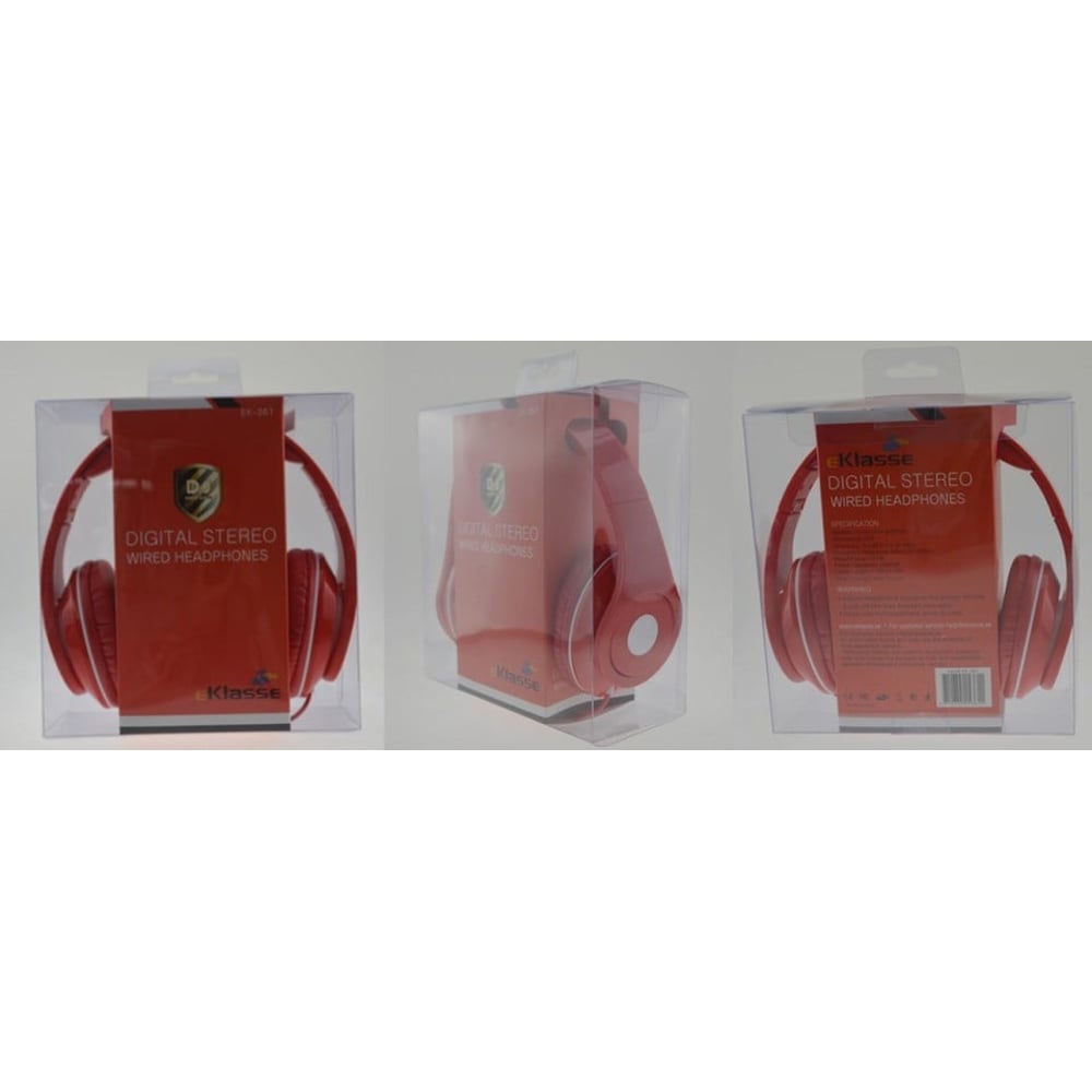 Eklasse EK361 Wired Headphone Red