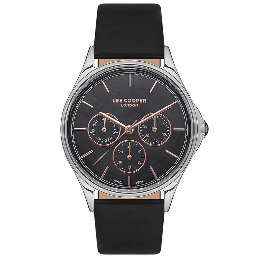 Lee Cooper Women's Multi-function Black Dial Watch - Lc07204.151 Lee Cooper Women's Multi-function Black Dial Watch - Lc07204.151