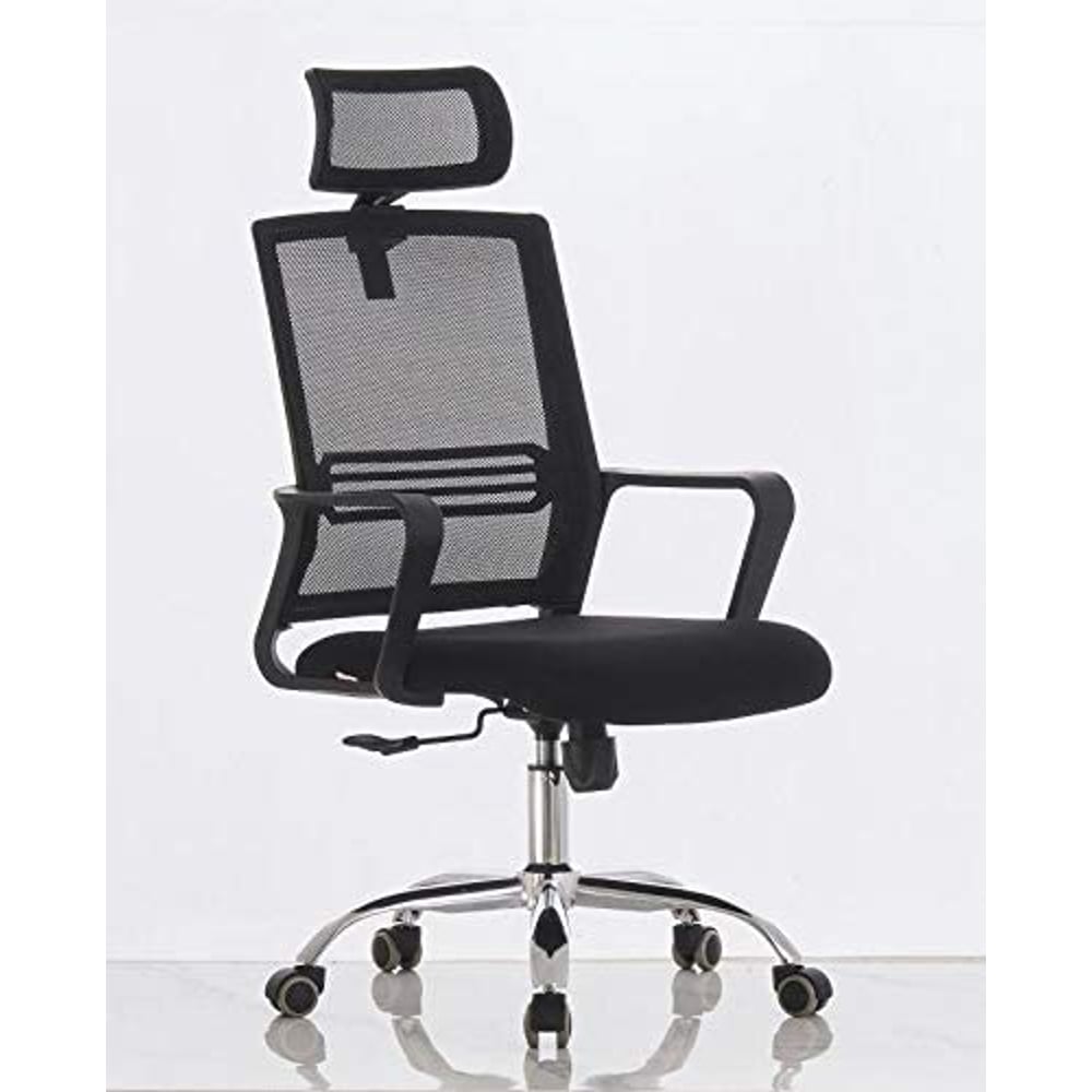 Mahmayi Sleekline 690033 Task Chair Mesh (Chair With Headrest Black)