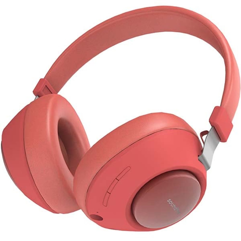 Porodo PD-X1008WLH-RD Soundtec Deep Sound Wireless Over Ear Headphone Red