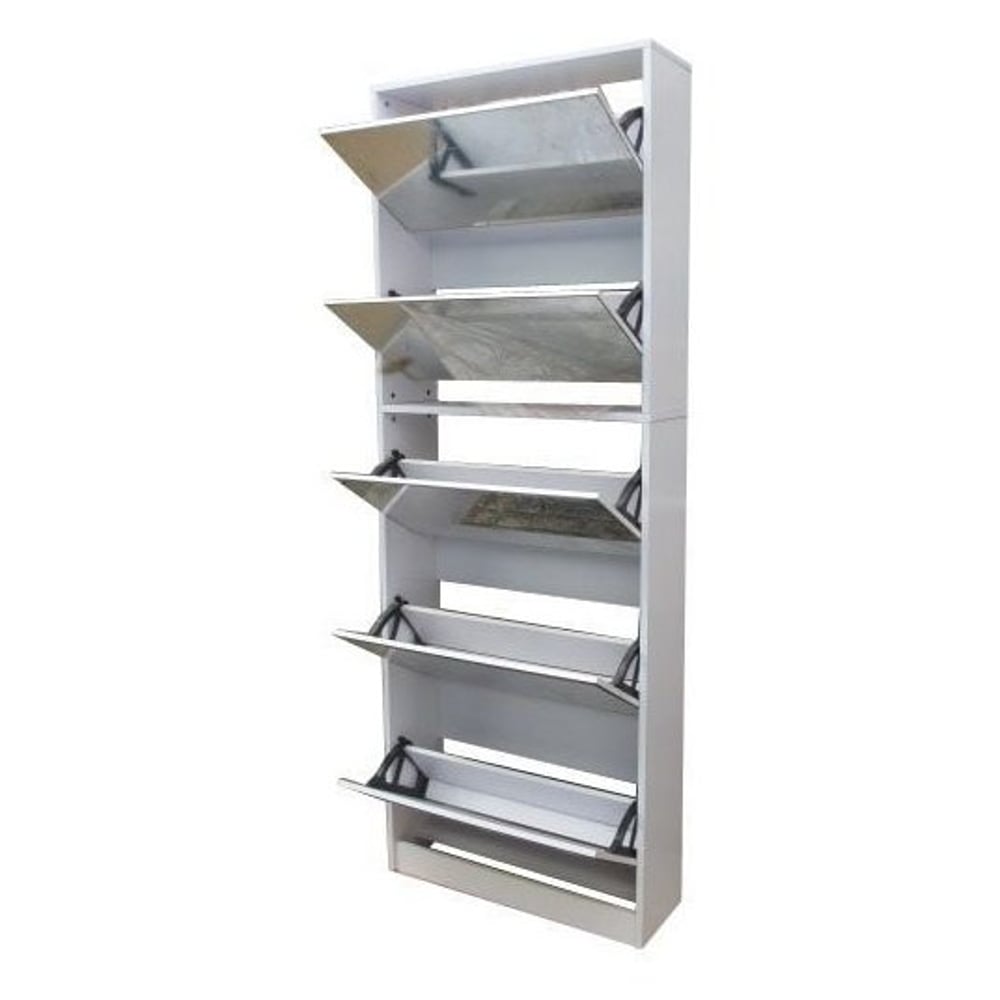 CLASS Shoe Cabinet with Full Length Mirror White ASTV4110