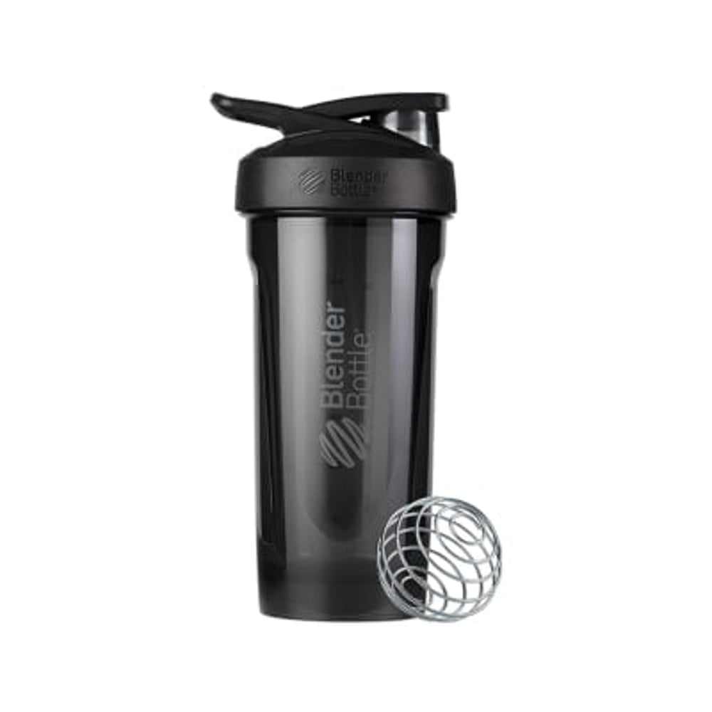 Blenderbottle Strada Shaker Cup Perfect For Protein Shakes And Pre Workout, 28-ounce, Black