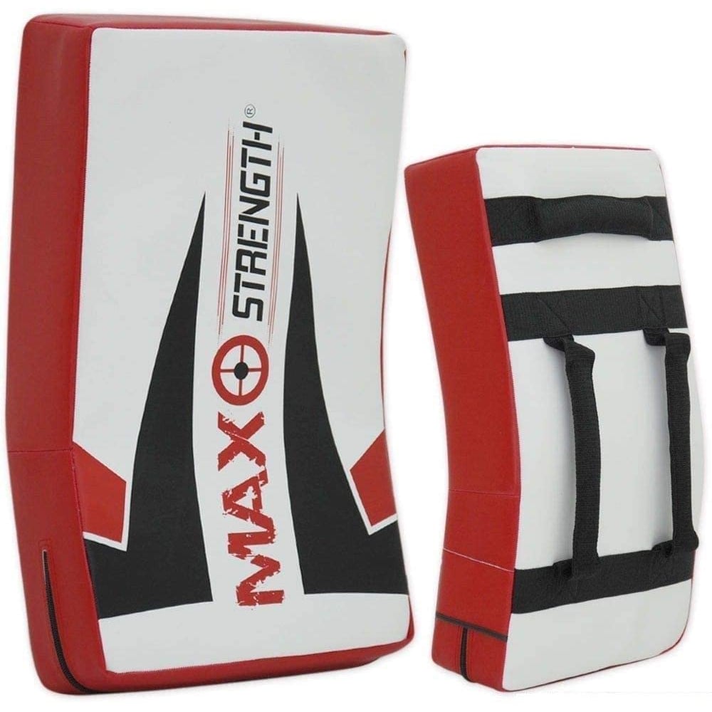 X Maxstrength Gel Kick Strike Shield for Kickboxing Training | Curved Muay Thai Kicking Pad, Strike Body Shield Max Printed (Single)