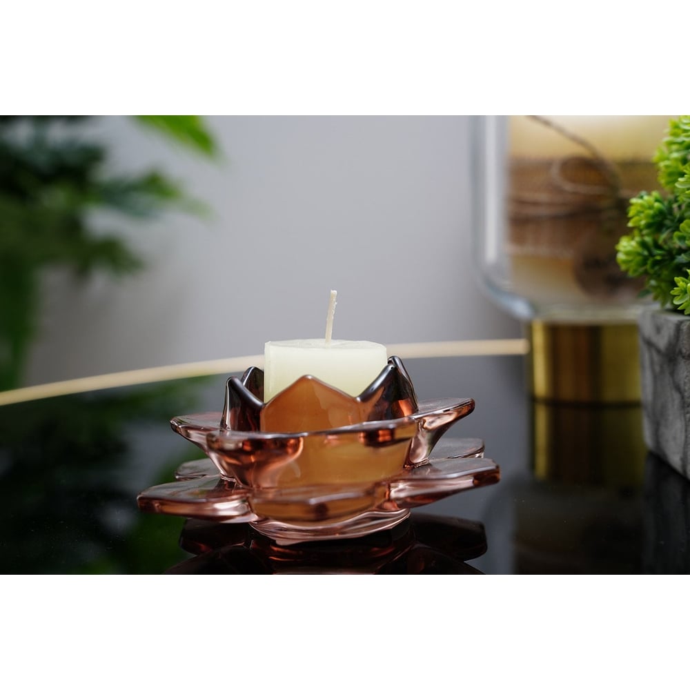 Irna Candle Holder Brown D12x5cm Irna Candle Holder Brown D12x5cm